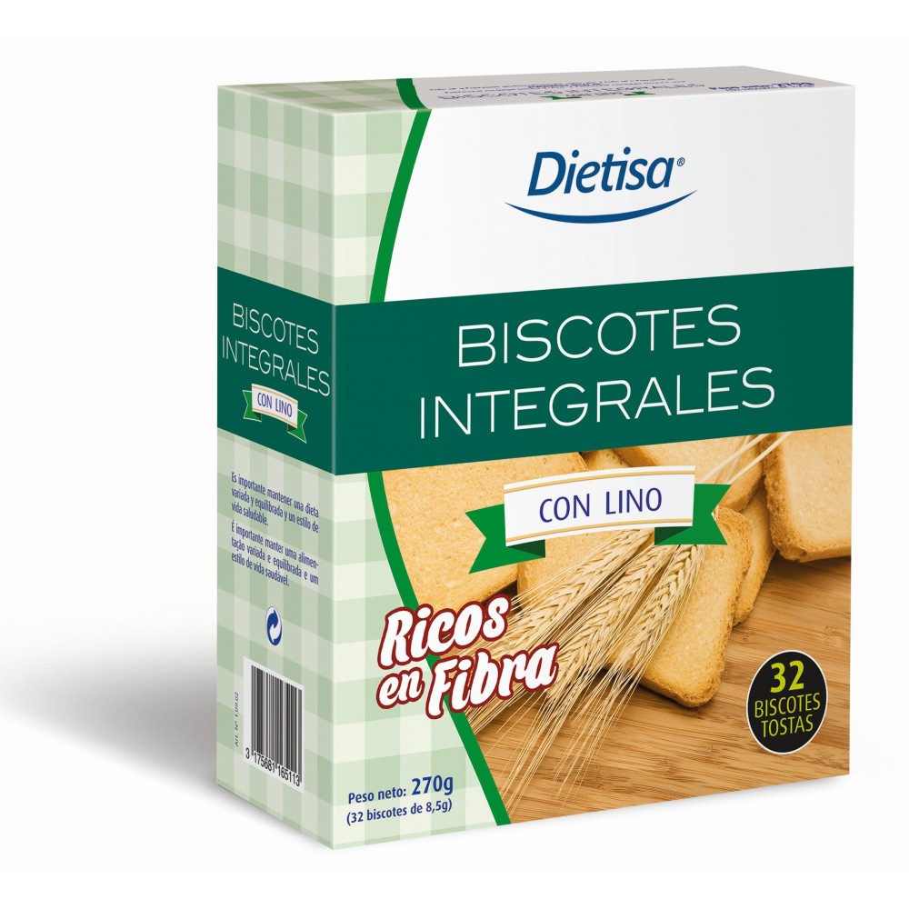 Biscotes Integrales con Lino DIETISA