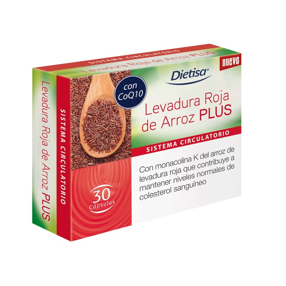 Levadura arroz rojo 30 cap. DIETISA