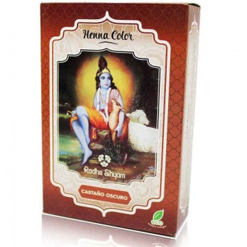 Henna castaño oscuro polvo 100gr. RADHE SHYAM