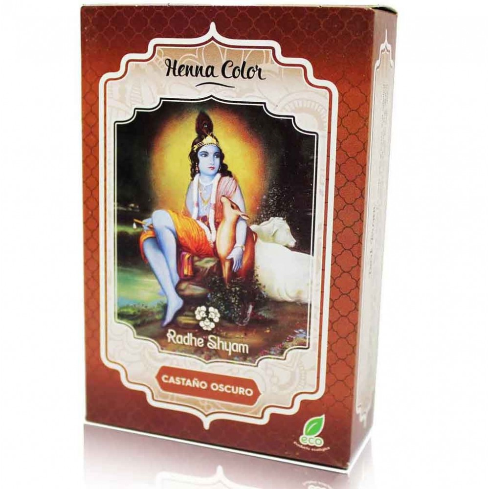 Henna castaño oscuro polvo 100gr. RADHE SHYAM