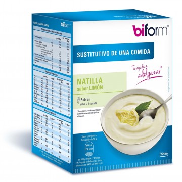 Natillas limon 6 sobres. Sustitutivo comidas BIFORM