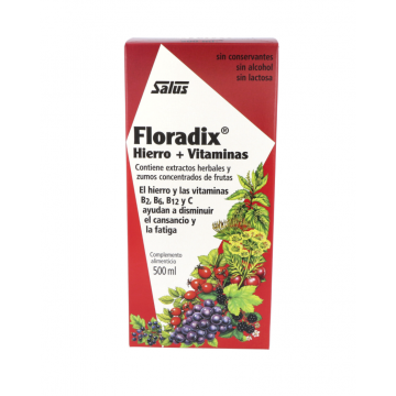 Floradix hierro + vitaminas 500 ml.  Salus